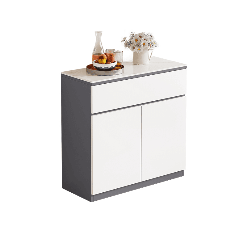 Standard/Wide Modish Adaptable Shelf Sideboard with Pantry Hutch and Sintered Stone Countertop, 3 Drawers/2 Drawers/Single Drawer & 3 Doors/4 Doors thumbnail 2