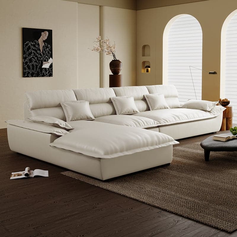 Modern Simple Style Midnight Black/Sepia/Chalk L-Shape Sofa Recliner Seats 5 thumbnail 5