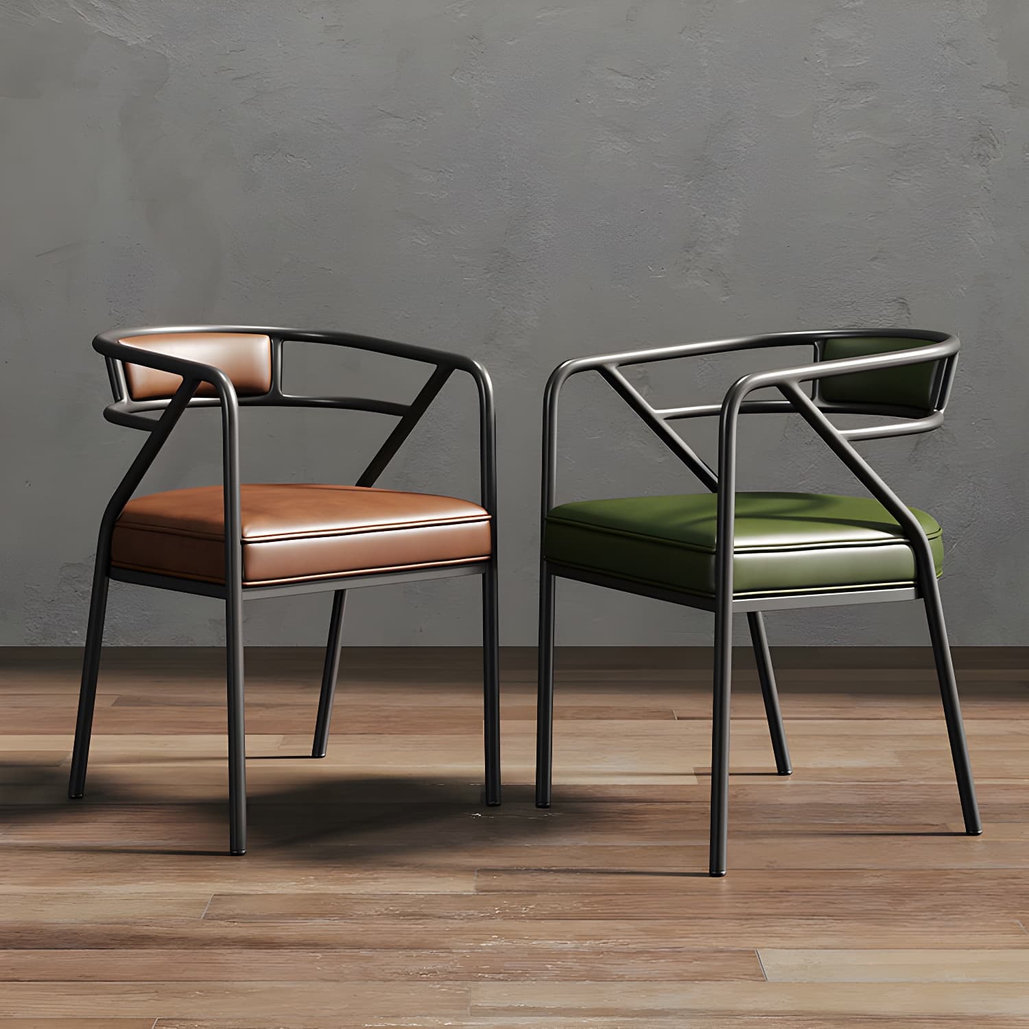 Glam Dining Chair Open Back Upholstered Dining Side Chair with Metal Legs thumbnail 24