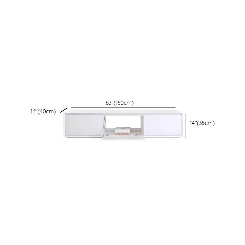 Simple White Lumber TV Stand with Cable Management & 3 Drawers/4 Drawers/6-Drawer thumbnail 7