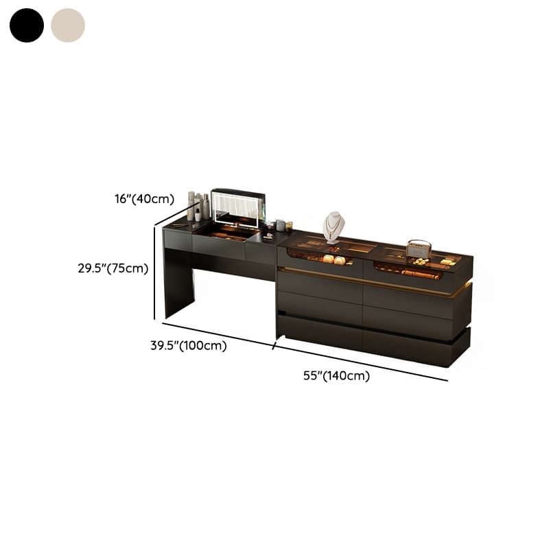 Lumber Vanity Set with Illumination Light, Scalable, Dividers, 2-in-1, Adjustable Touch and Brightness thumbnail 17