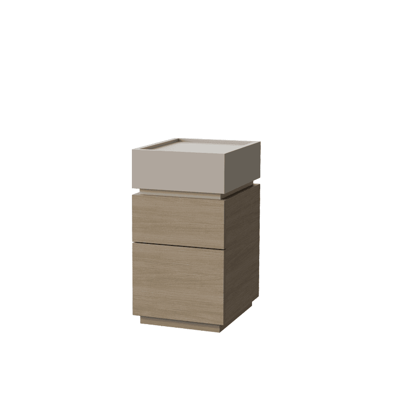 Modish Nightstand With Drawer Organization Featuring 3 Drawers and Laminate Countertop thumbnail 5