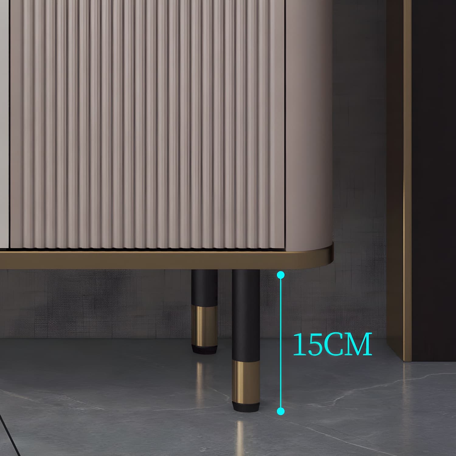 Contemporary Style Engineered Wood Buffet Stand Adjustable Shelving Credenza thumbnail 8