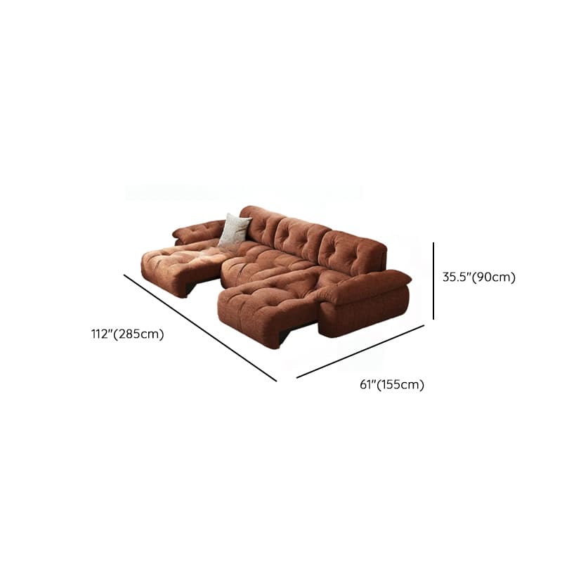 Standard/Single Sofa in Soft-pile Fabric, Amber Color with 1 Pillow thumbnail 13