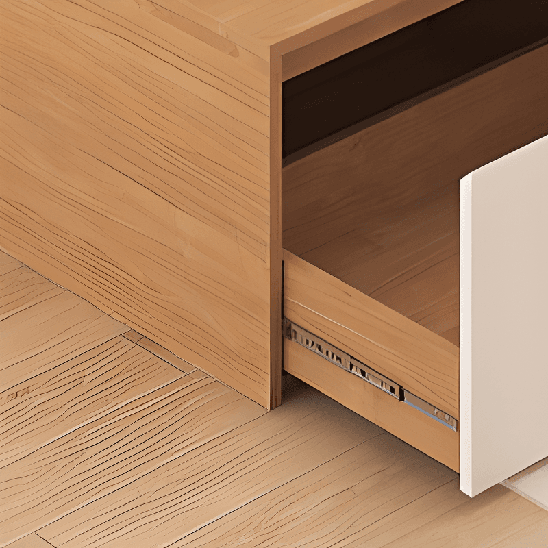 Natural Color Solid Color Storage Included with 3 Storage Boxes Reclaimed Wood Storage Drawer for Bedroom thumbnail 5