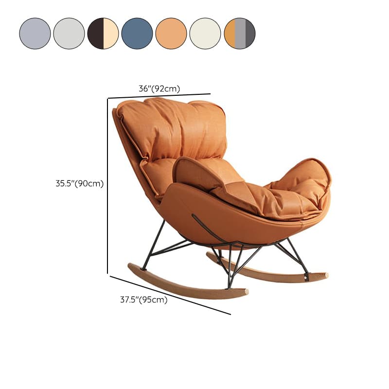 Modish Alloy Rocking Accent Chair, Upholstered thumbnail 14