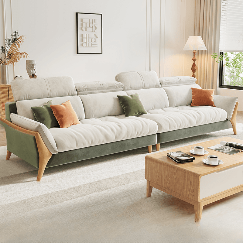 Straight/L-Shape Chalk Sofa/Sofa Chaise with Horizontal/Left Orientation and Standard Foam Seat Fill thumbnail 5