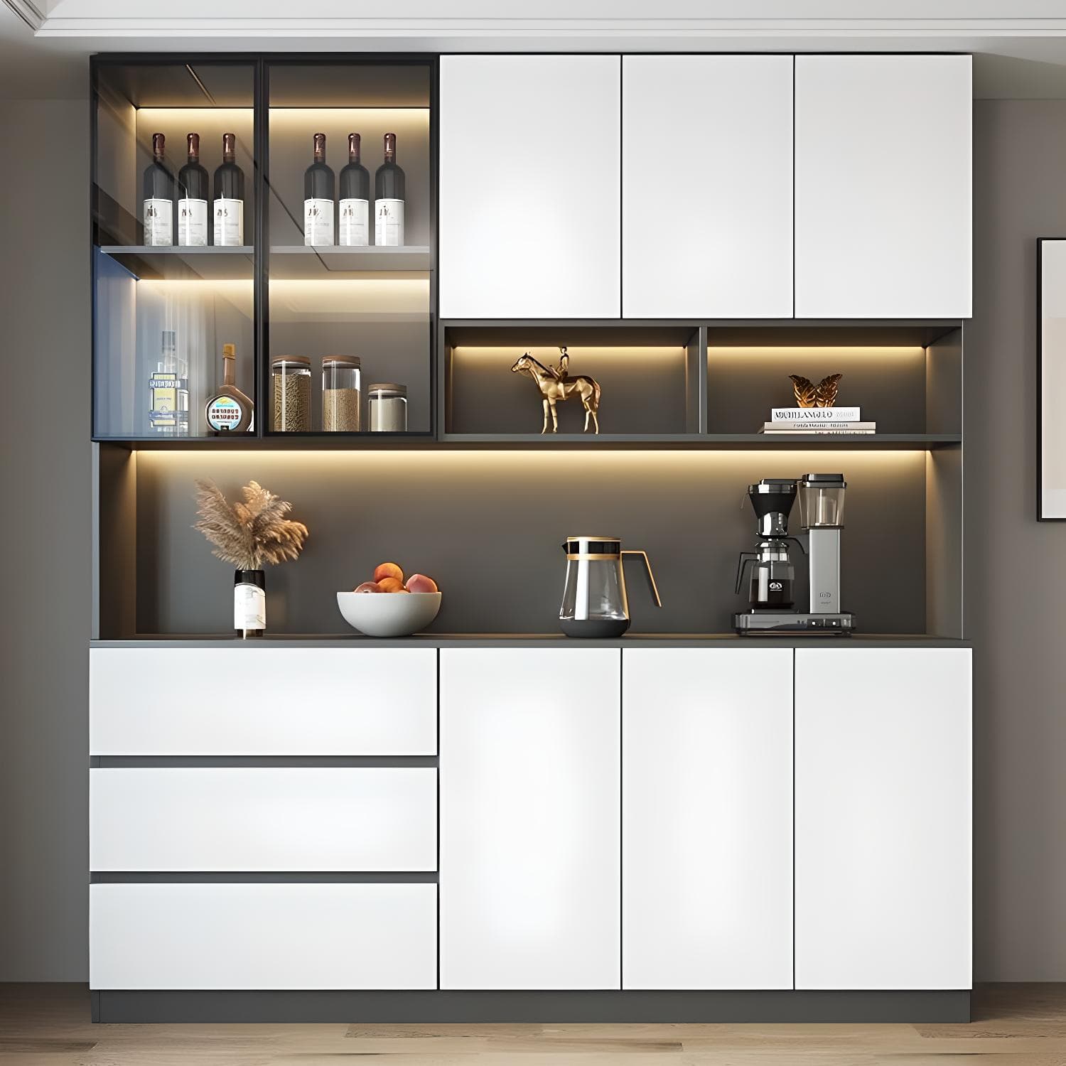 Modern Living Room Manufactured Wood Sideboard with Lighting thumbnail 5