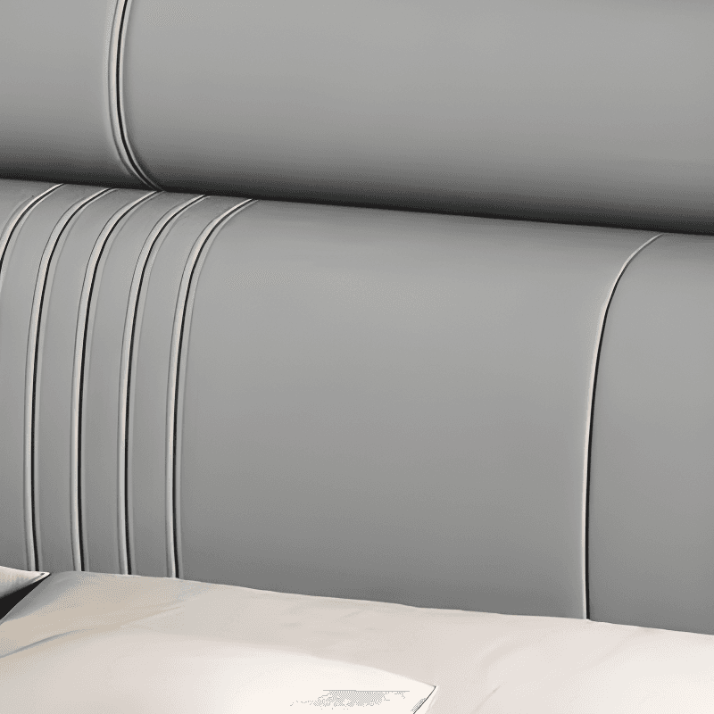 Trendy Panel Headboard in Natural Wood with No Distressing, Rectangle Shape for Queen/Full Bed, Featuring Sponge Upholstery and Standard Height thumbnail 9