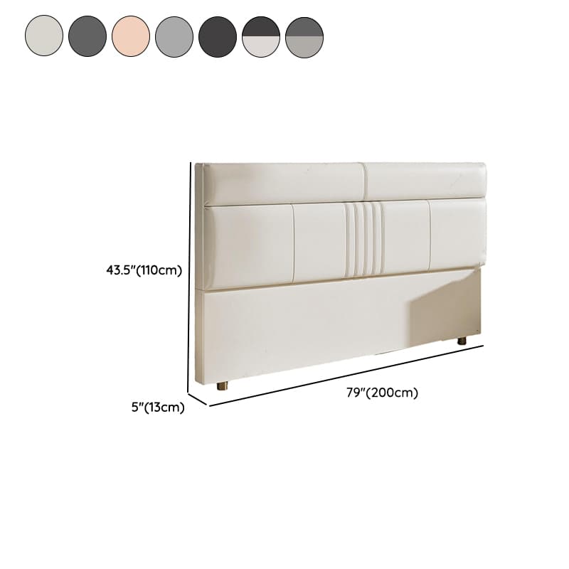 Simplistic Panel Headboard in Pine Wood with Rectangular Shape for King/Queen/Full Bed, Standard Height, Sponge Upholstery, No Distressing thumbnail 15