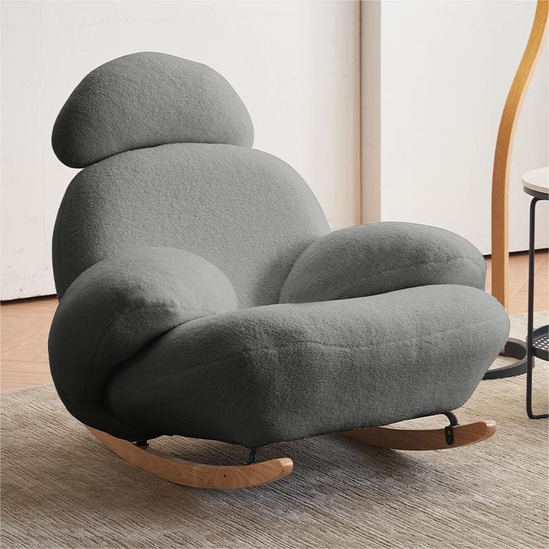 Rocking Chair Couch with Round Arm, Ottoman, Rear Back, Stationary - image 6