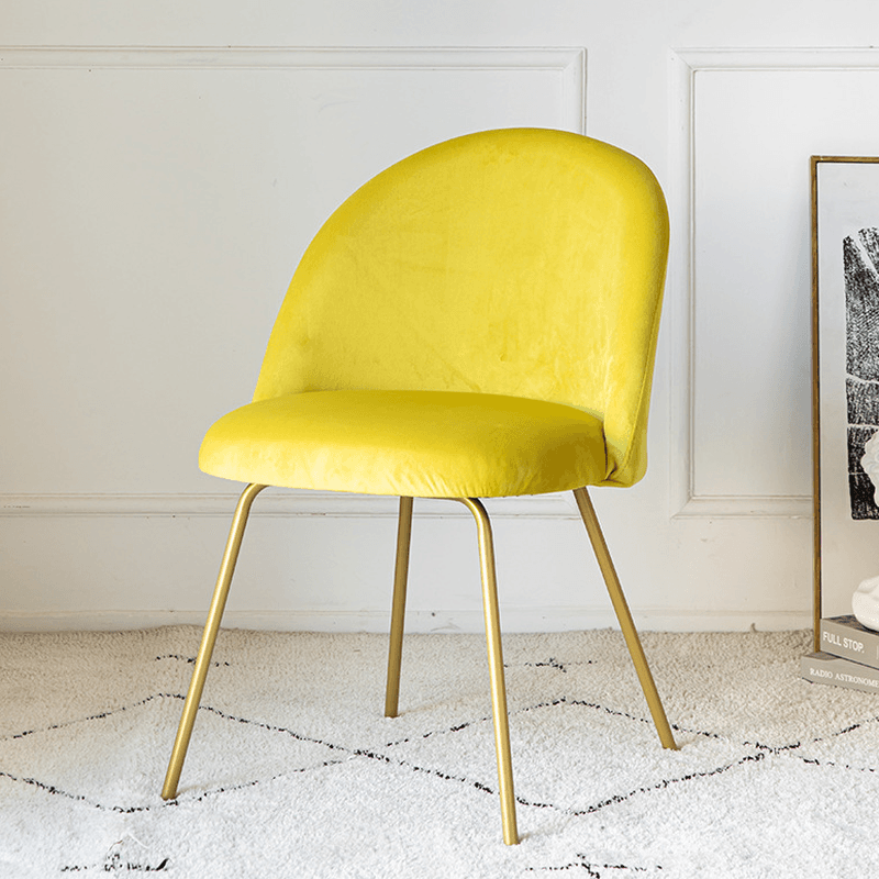 Unwavering Textile Upholstered Side Chair with Solid Back and Foot Pads for Dining Room in a Lavish Style thumbnail 15