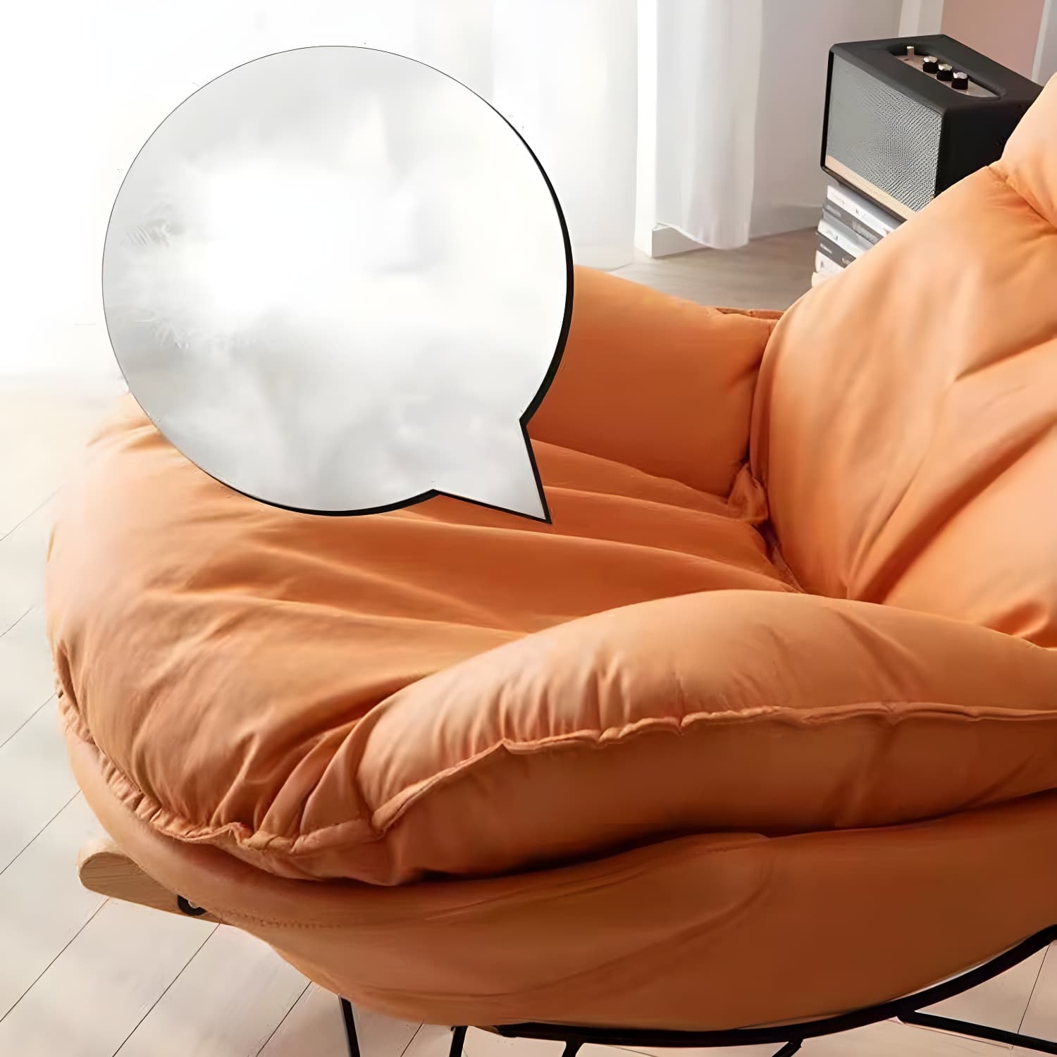 Contemporary Style Nursery Sofa Rocking Chair Indoor Rocking Chair with Ottoman thumbnail 14