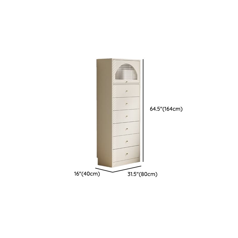 Chalk Casual Composite Wood Combo Dresser with Shelves, 6/3/5 Drawers, Hutch, Vertical thumbnail 24