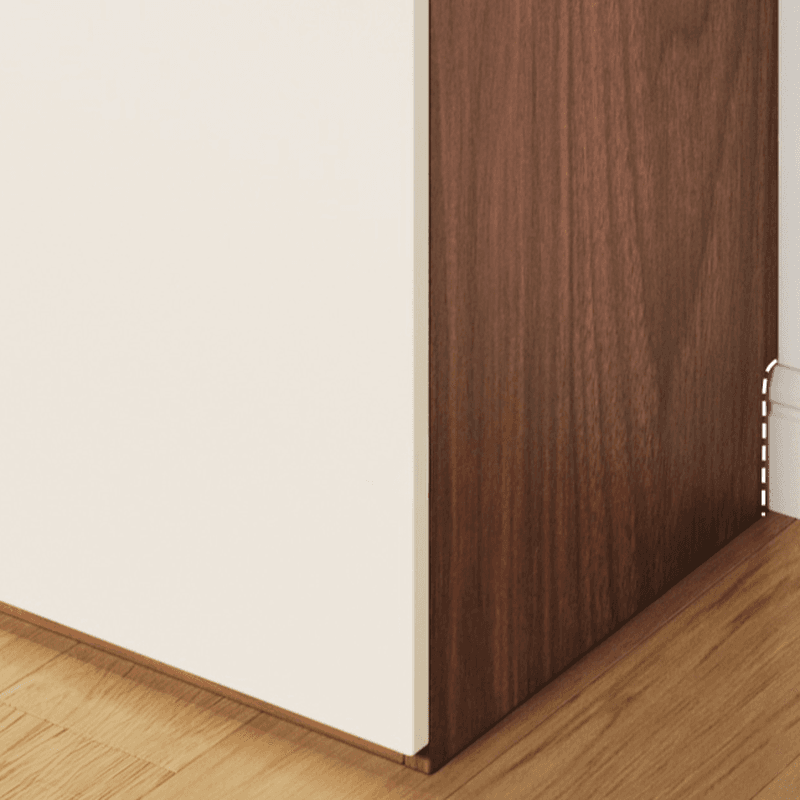 Beige Minimalist Manufactured Wood Wardrobe Closet with Soft Close Drawer, Soft Close Door, Interior Shelves, and Clothing Rod thumbnail 6
