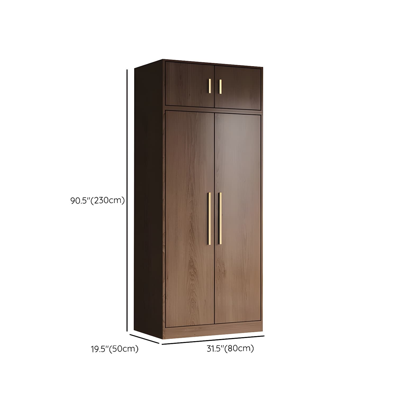 Wood Grain Design Armoires & Wardrobes with Soft Close Door and Storage Space thumbnail 25