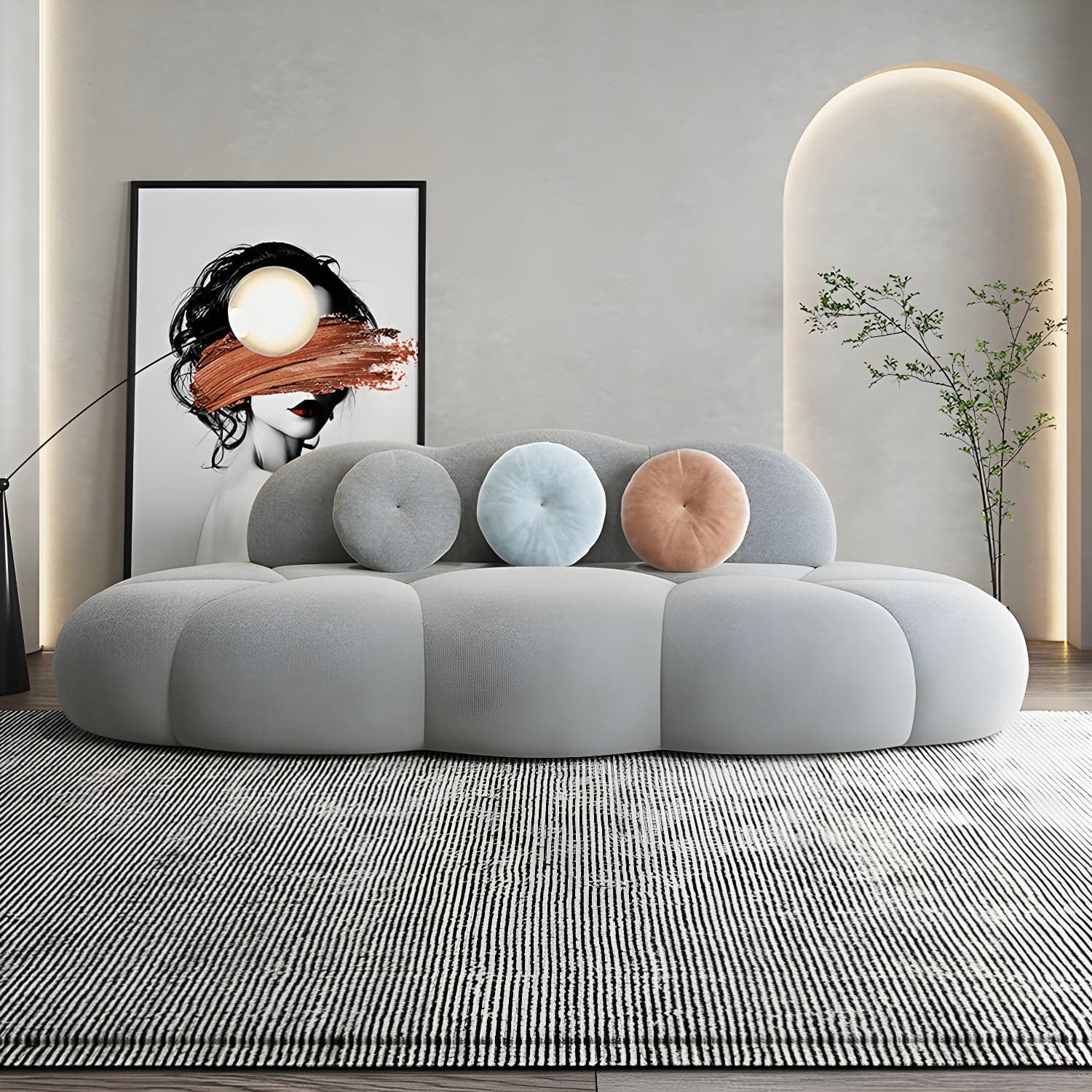 Contemporary Stationary Living Room Armless Standard Cushions Sofa thumbnail 8