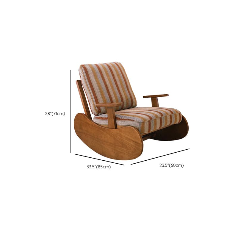 Black/Jade Green/Ivory Art Deco Upholstered Rocking Armchair with Recessed Arm thumbnail 19
