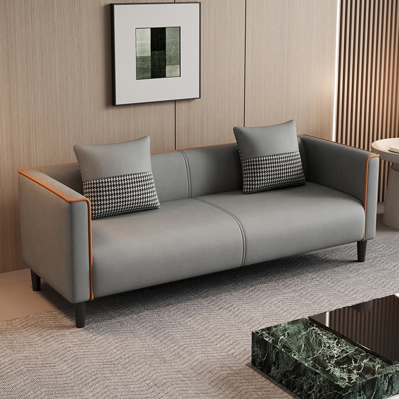 Elegant Sitting Room Sofa/Loveseat in Dove Grey, Tangerine, and Ivory with Solid and Manufactured Wood Construction thumbnail 6