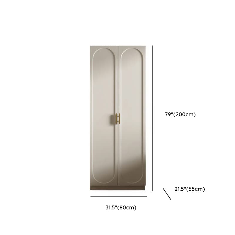 Chalk Simple Lumber Independent Wardrobe Closet with Soft Close Drawer, Interior Shelves, and Clothing Rod thumbnail 11