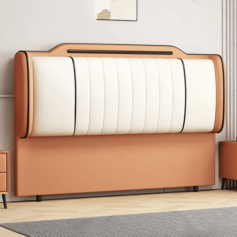 Simplistic Style Wingback Headboard with Camelback Shape in Pine Wood, No Distressing, Available in King/Queen/Full Sizes, Featuring Sponge Upholstery and Standard Height thumbnail 16