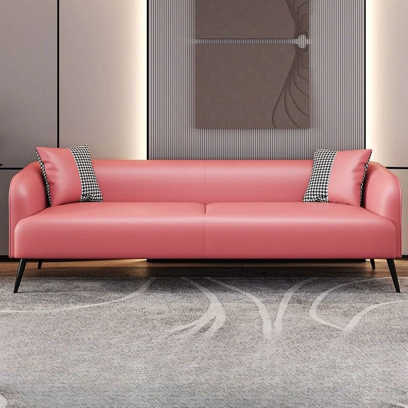 Modern Pine Wood Upholstered Three-Seater Sofa with Foam Seat in Solid Color thumbnail 9