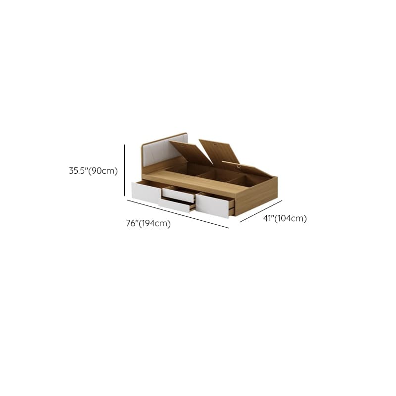 Natural Color Solid Color Storage Included with 4 Storage Boxes for Bedroom thumbnail 10