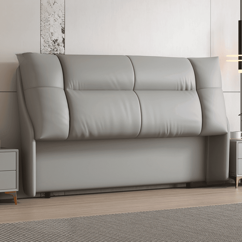 Trendy Panel Headboard in Natural Wood with No Distressing, Rectangle Shape for King/Queen/Full Bed, Cotton Upholstery Fill, Standard Height thumbnail 4