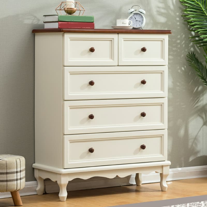 Solid Wood Countertop Storage Chest Traditional Style with Drawers thumbnail 7