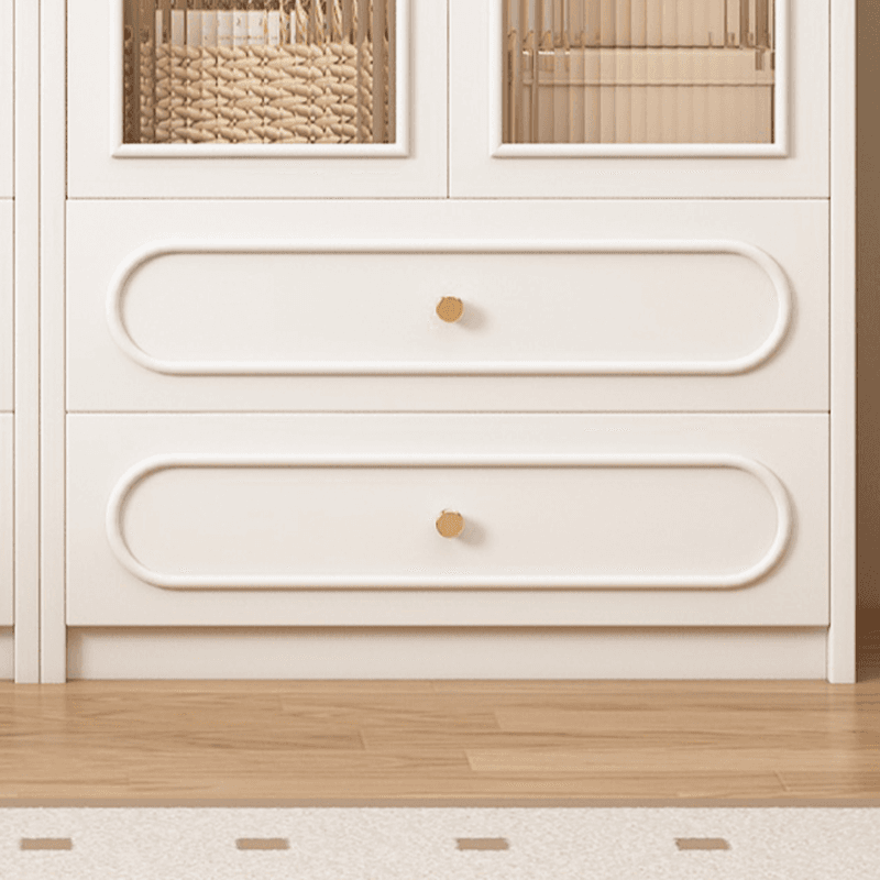 Detached Scratch-immune Accent Cabinet with Glazed Door, Adjustable Shelf, Cabinet Knobs, Soft Close Drawer, and Stain Resistant Finish thumbnail 11