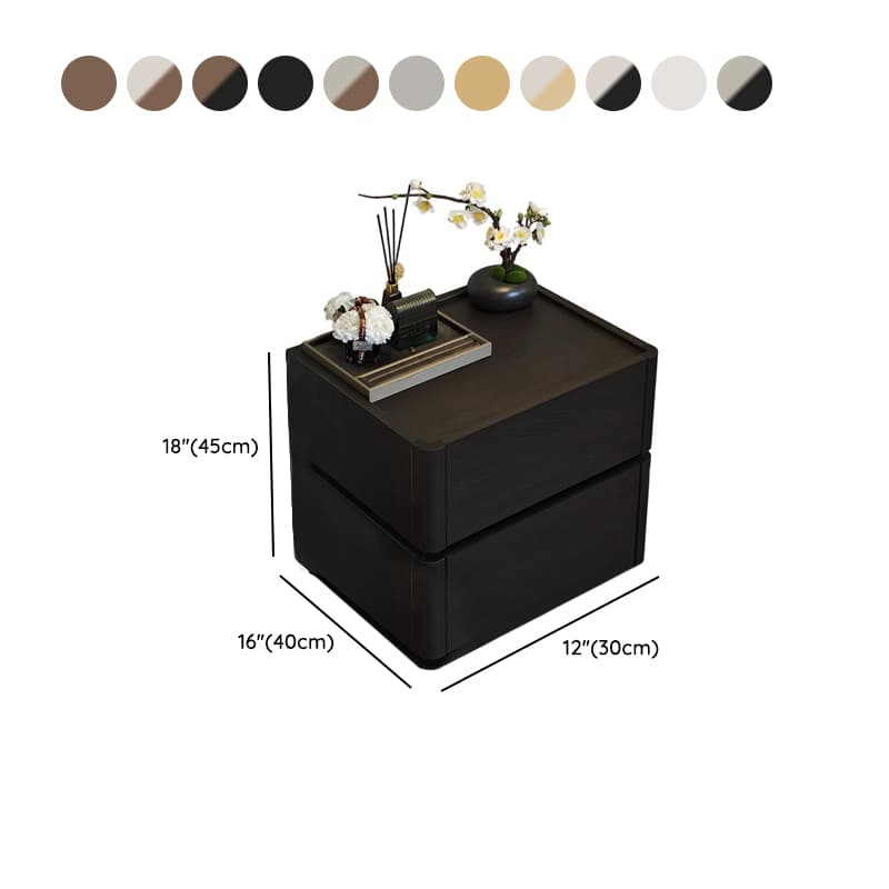 Modish Nightstand With Drawer Organization Featuring 2 Drawers and Composite Wood Countertop thumbnail 20
