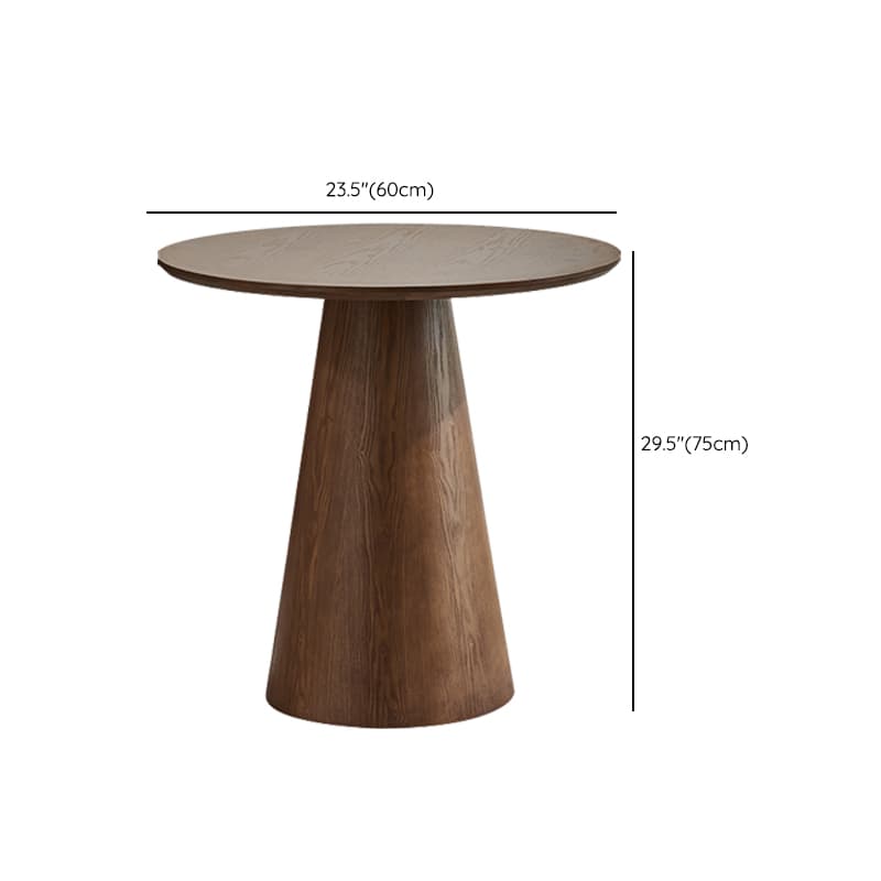 Scandinavian Style Standard Height Fixed Lumber Dining Table for 2 with Sepia Top thumbnail 8