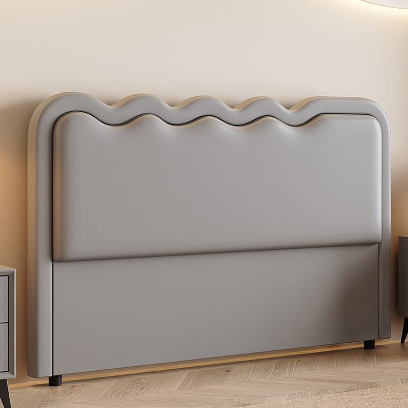 Modern Simple Style Panel Headboard in Natural Wood for California King/King/Queen Bed with No Distressing, Sponge Upholstery Fill, Free-standing Standard Installation, and Standard Height thumbnail 4