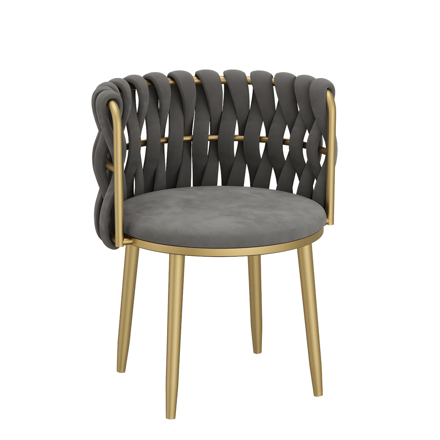 Nordic Metal Dining Room Chairs Velvet Armless Dining Chairs for Restaurant thumbnail 3