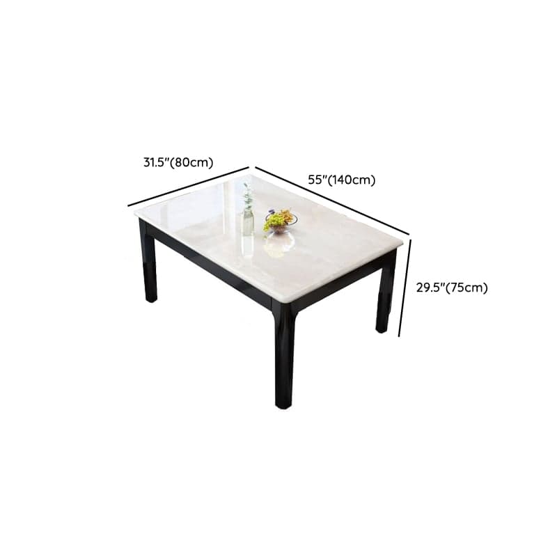 Trendy Slate Dining Table Set with Four Legs, Padded Chair, Back, Chalk Color thumbnail 6