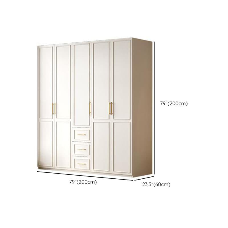 Modern Manufactured Wood Standalone Almirah with Soft Close Drawer, Soft Close Door, Interior Shelves, and Hanging Rod thumbnail 11