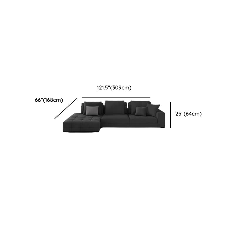 L-Shape Corner Sectional in Dark with Button-tufted Upholstery thumbnail 9