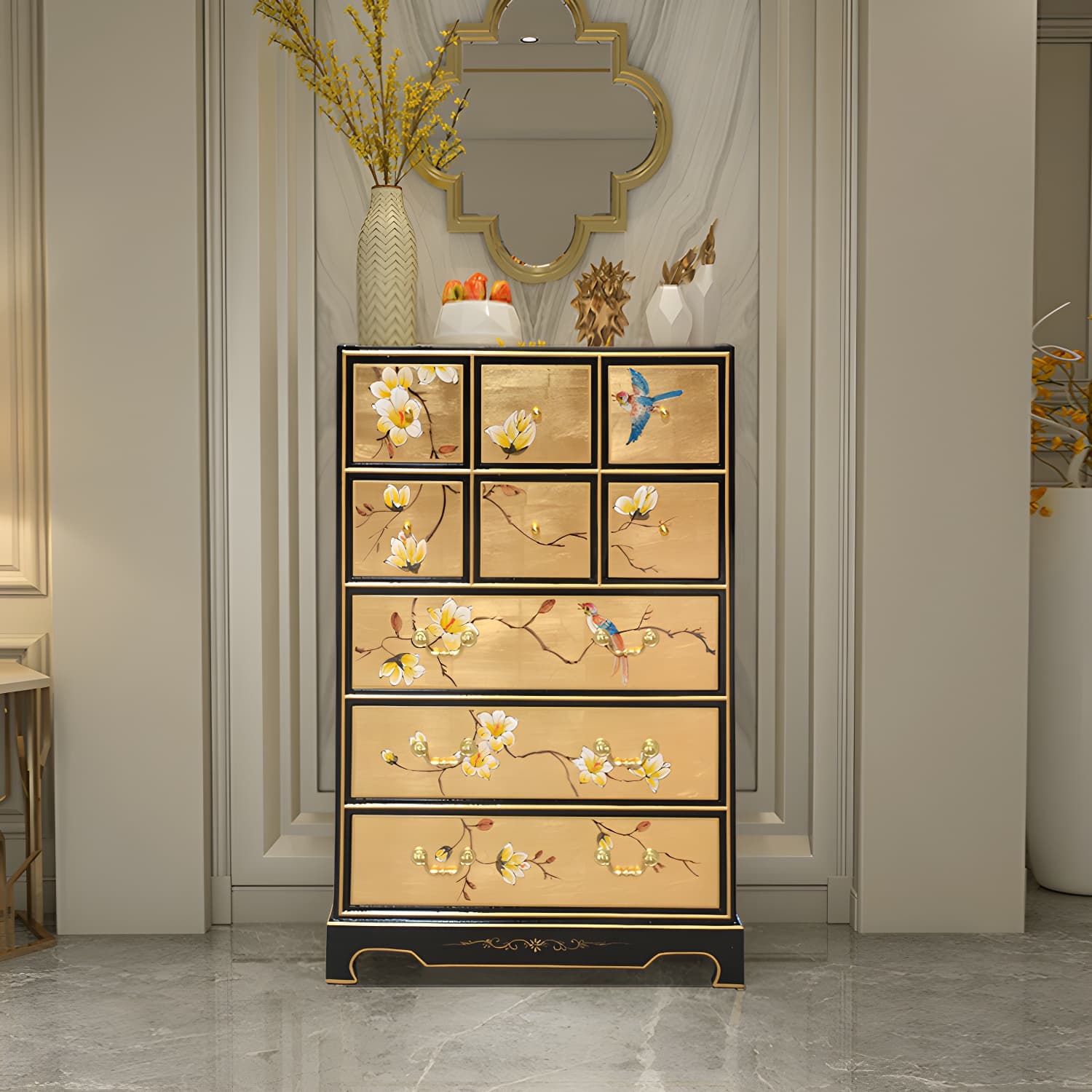 Classic Glam Dresser Solid Wood Storage Chest Dresser with 5/6/7/8/9 Drawers thumbnail 7