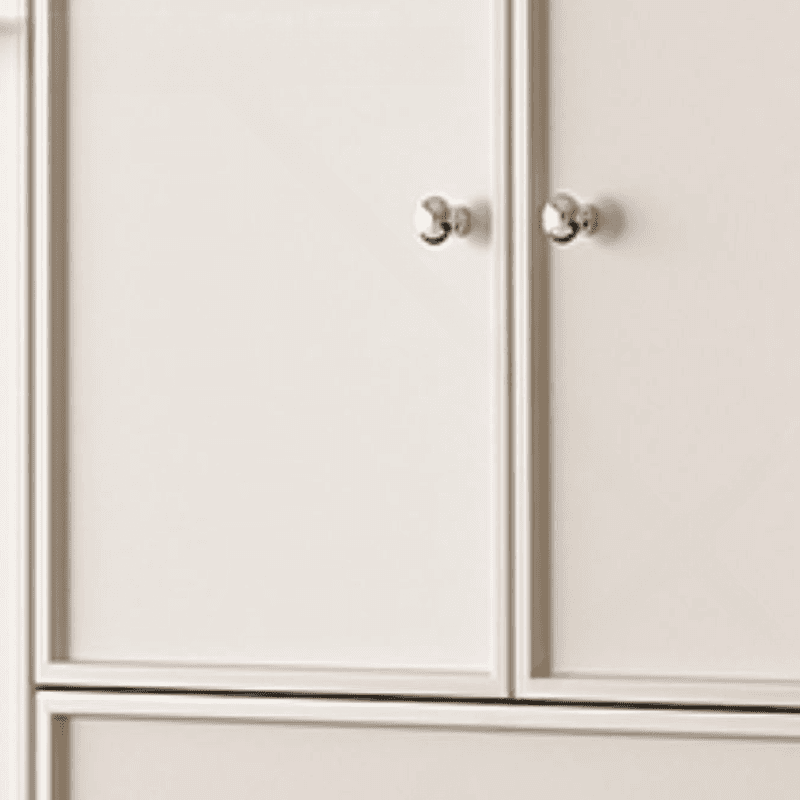 Chalk Modern Wooden Standalone Almirah with 3-Drawer/6-Drawer, Interior Shelves, and Hanging Rod thumbnail 5