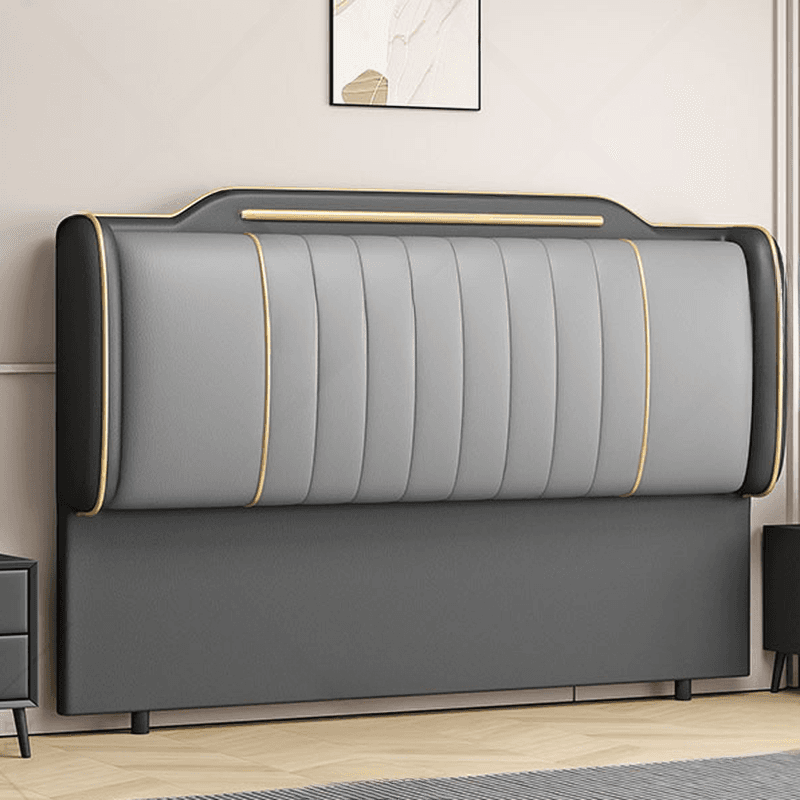 Simplistic Style Wingback Headboard with Camelback Shape in Pine Wood, No Distressing, Available in King/Queen/Full Sizes, Featuring Sponge Upholstery and Standard Height thumbnail 10