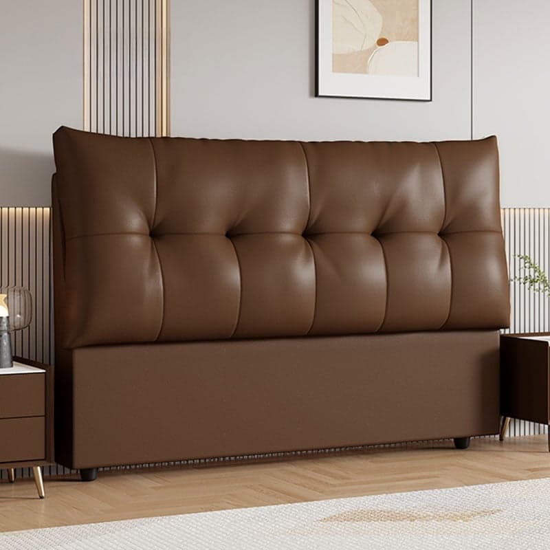 Trendy Panel Headboard with No Distressing, Piled Tufted Rectangle for Queen/Full Bed, Sponge Upholstery Fill, Standard Height thumbnail 3