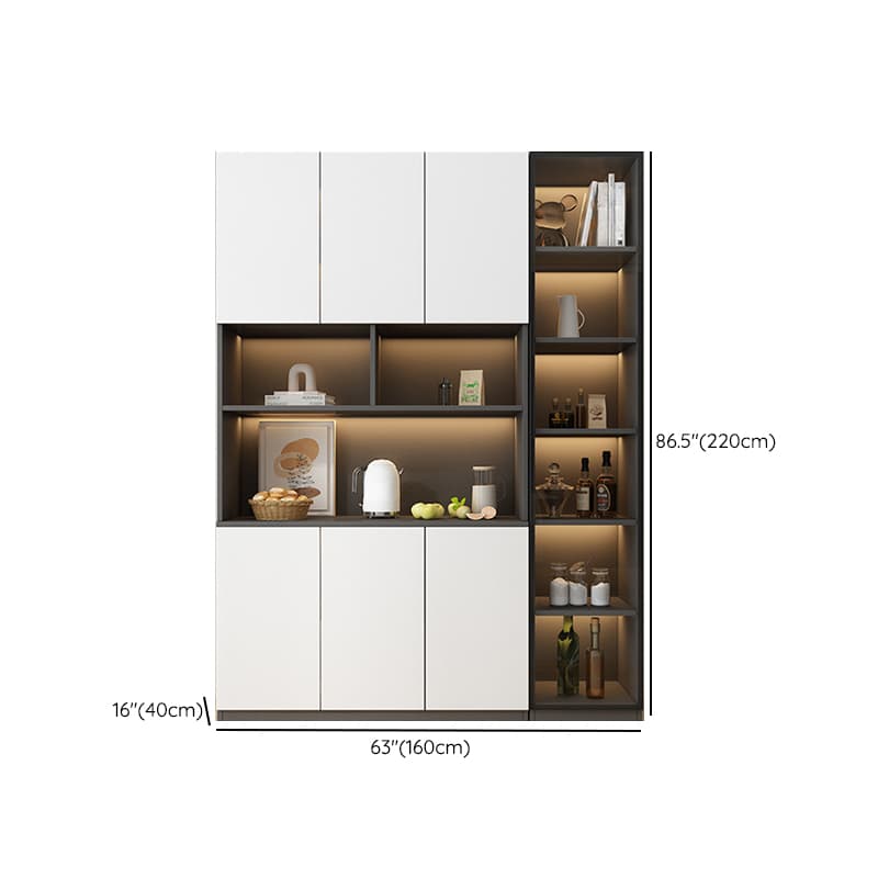 Two Toned Unclosed & Self-supporting Wide Sideboard with 2 Shelves & Benchtop thumbnail 25