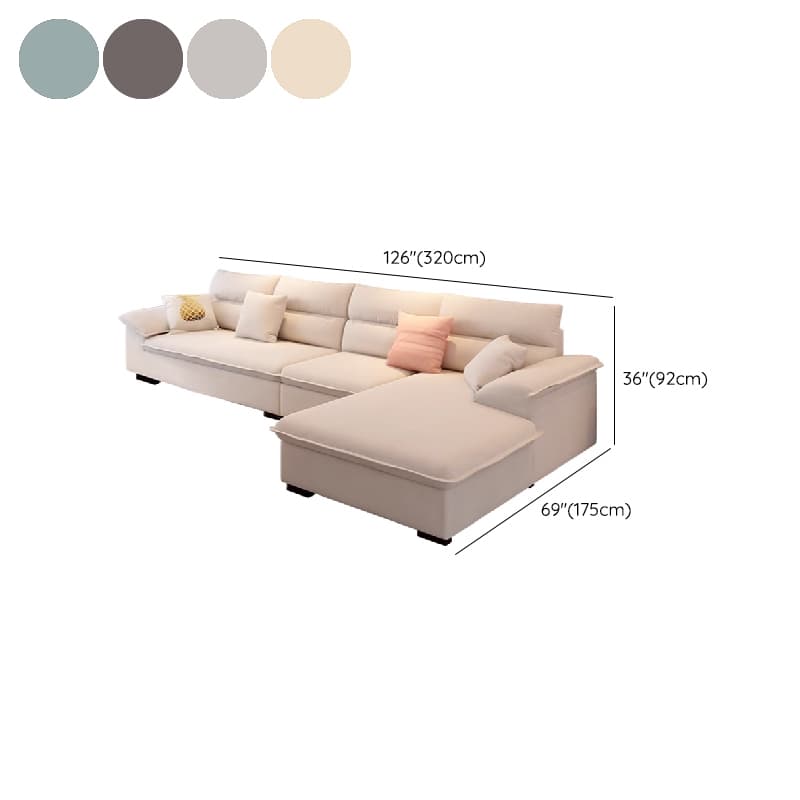 Modern Cotton and Linen L-Shape Sofa Recliner with Concealed Support thumbnail 12