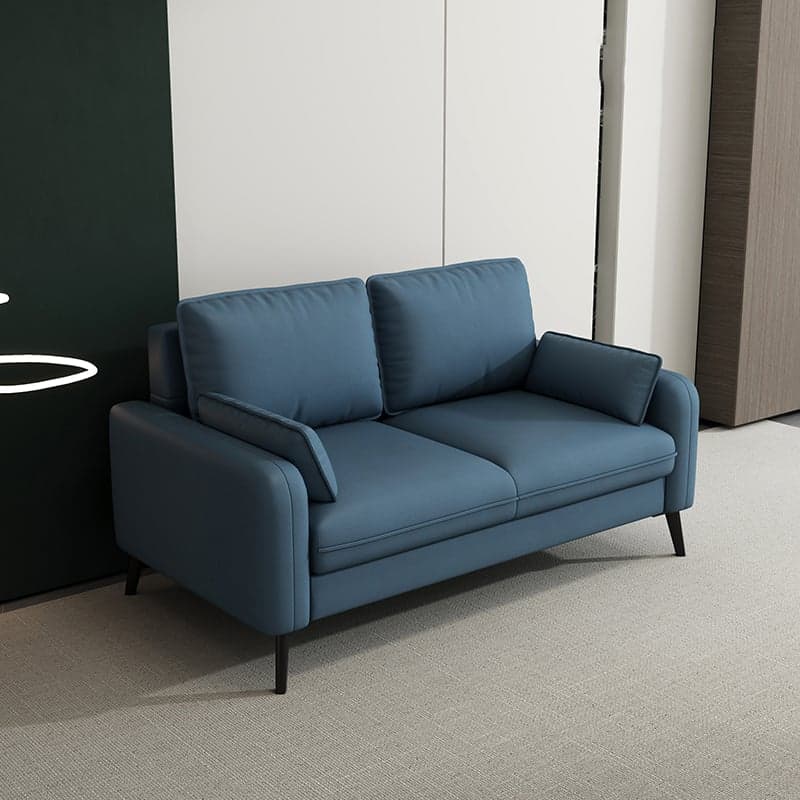 Modern Solid Color Loveseat with Square Arm and Wide Pillow Back for Living Spaces thumbnail 6