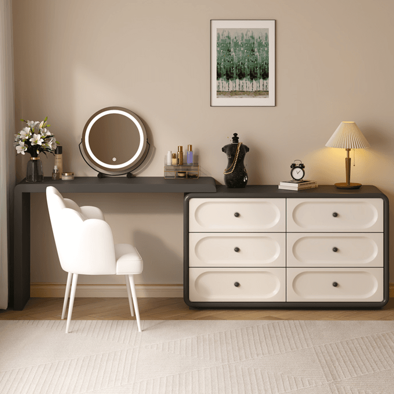 Midnight Black Scalable Makeup Vanity for Sleeping Room with Push-Pull Feature thumbnail 1