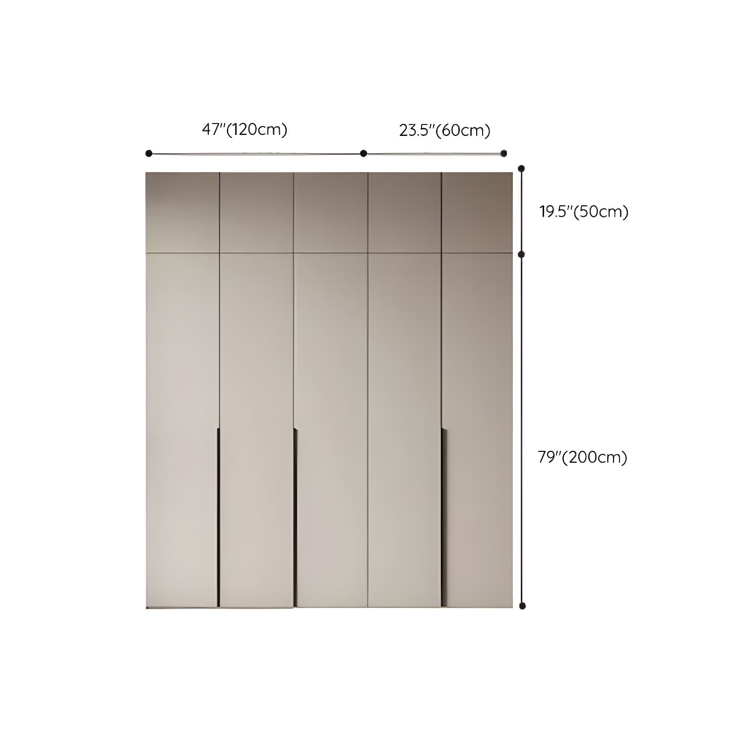 Modern Grey Wood Armoire with Solid Construction and Limited Warranty thumbnail 19