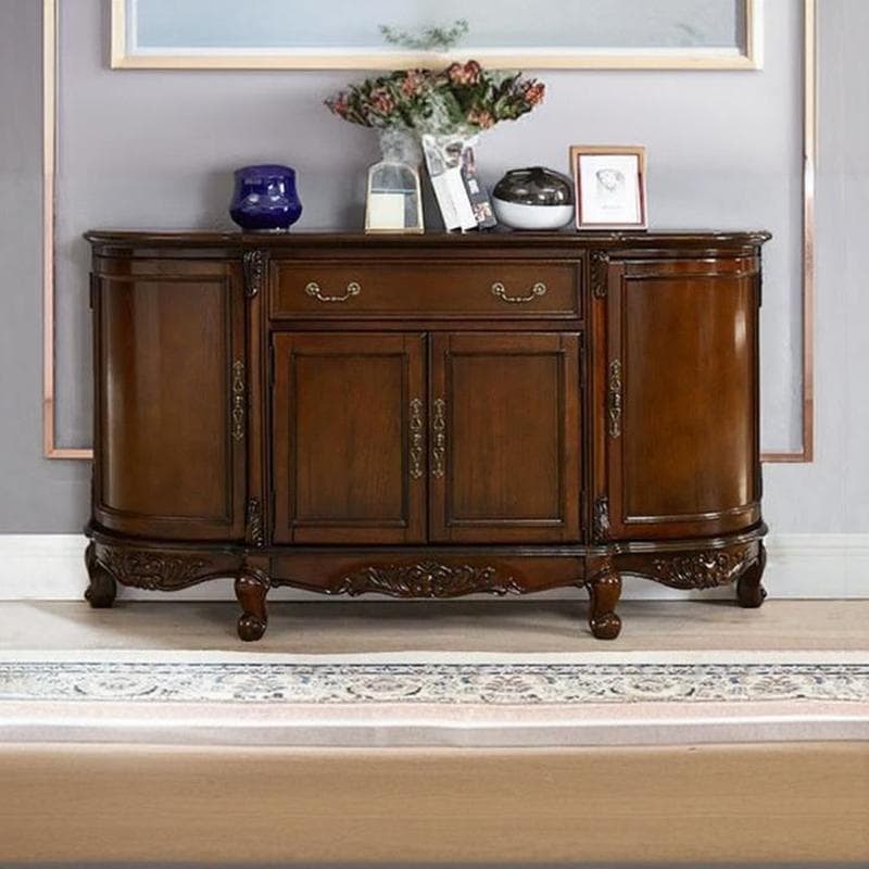 Traditional Wooden Sideboard with Storage Cabinets and Drawers thumbnail 6