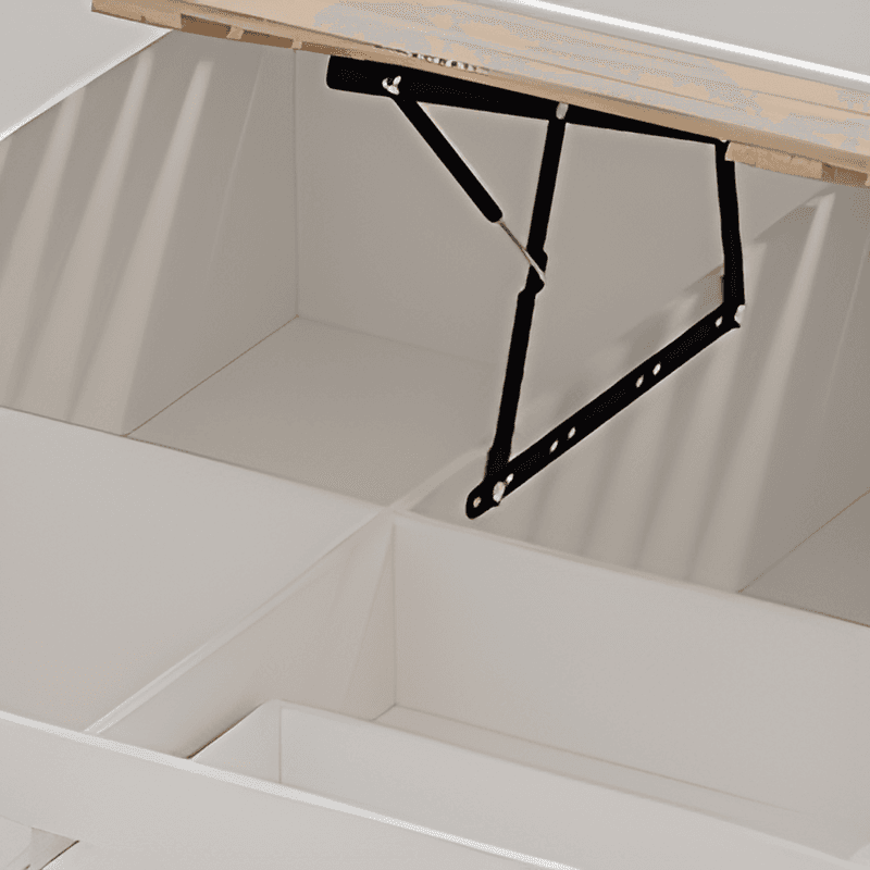 Solid Color Storage Included with 4 Storage Boxes and Reclaimed Wood Storage Drawer for Bedroom thumbnail 3