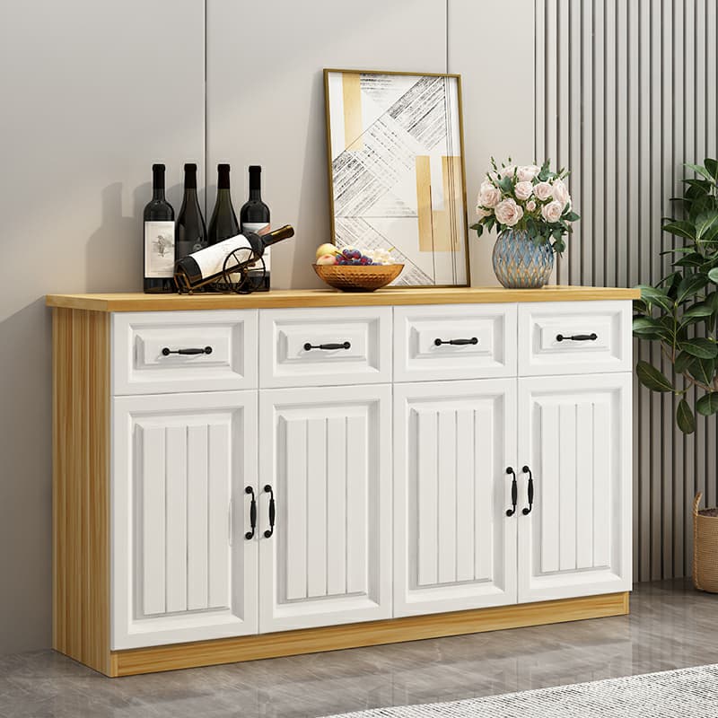 White Buffets & Sideboards with Cabinets and Drawers for Dining Room - image 6