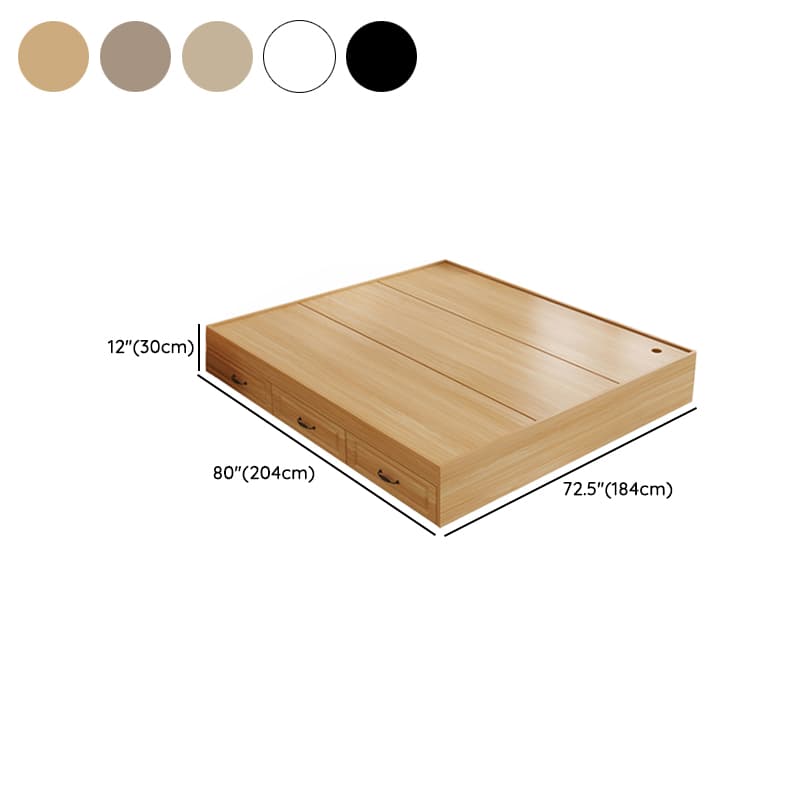 Modern Simple Style Bed Wood No Headboard for Living Room thumbnail 17